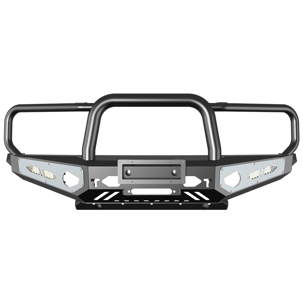 TOYOTA Landcruiser 79 Series (2007 - 2022) - Triple Hoop Full Replacement Bull Bar - Image 2