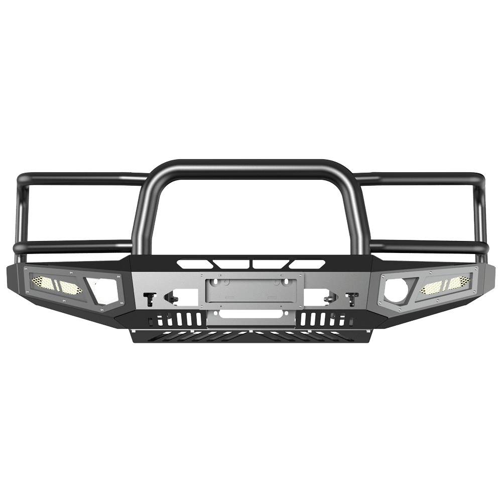 NISSAN GQ Patrol (1988 - 1999) - Triple Hoop Full Replacement Bull Bar - Image 2